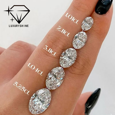 VVS Lab Grown Diamond D-F Color White Oval Excellent Cut 0.1-10CT with IGI Certificate 3EX Cut Stones