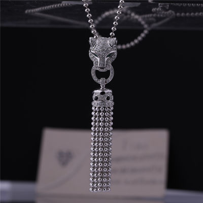 PanthèRe De Cartier Necklace White Gold Black Lacquer Emeralds Onyx Diamonds