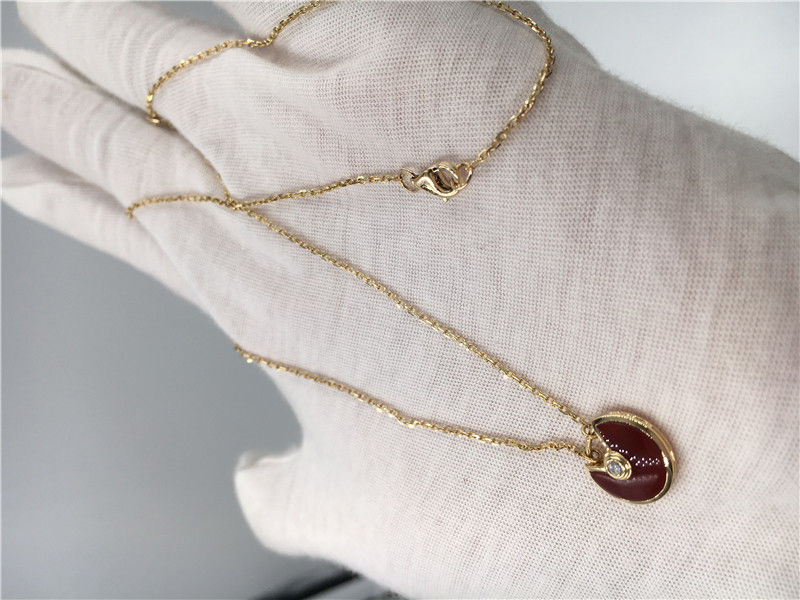 Jakość XS Model High End Custom Jewelry Amulette De Naszyjnik 18-karatowe różowe złoto karneol fabryka