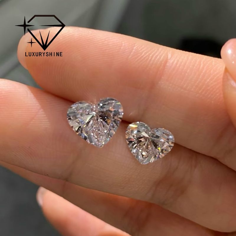 Jakość LuxuryShine VS2 Heart Excellent Cut Lab Grown Diamond Real Diamonds & Wedding Jewelry & Customized Jewelry Support Specjalna personalizacja fabryka
