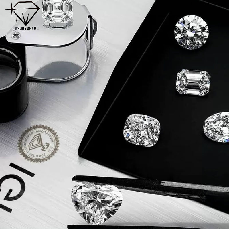 Jakość LuxuryShine VS2 Heart Excellent Cut Lab Grown Diamond Real Diamonds & Wedding Jewelry & Customized Jewelry Support Specjalna personalizacja fabryka
