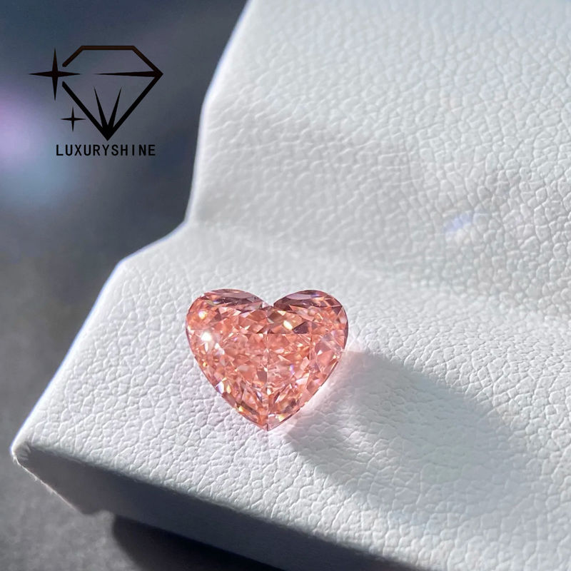 Jakość LuxuryShine Fancy Pink / Fancy Intense Pink / Fancy Vivid Pink Heart Cut Laboratory Grown Diamond VVS-VS1 Real Diamonds & Wedding Jewelry & Customized Jewelry fabryka