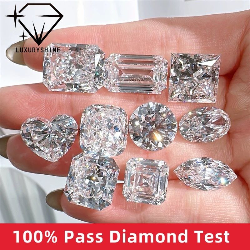 Jakość LuxuryShine VVS-VS Asscher Shape Lab Diament wyhodowany 0.1-10CT D-F Kolor biały diament z certyfikatem IGI 3EX Kamienie cięte fabryka