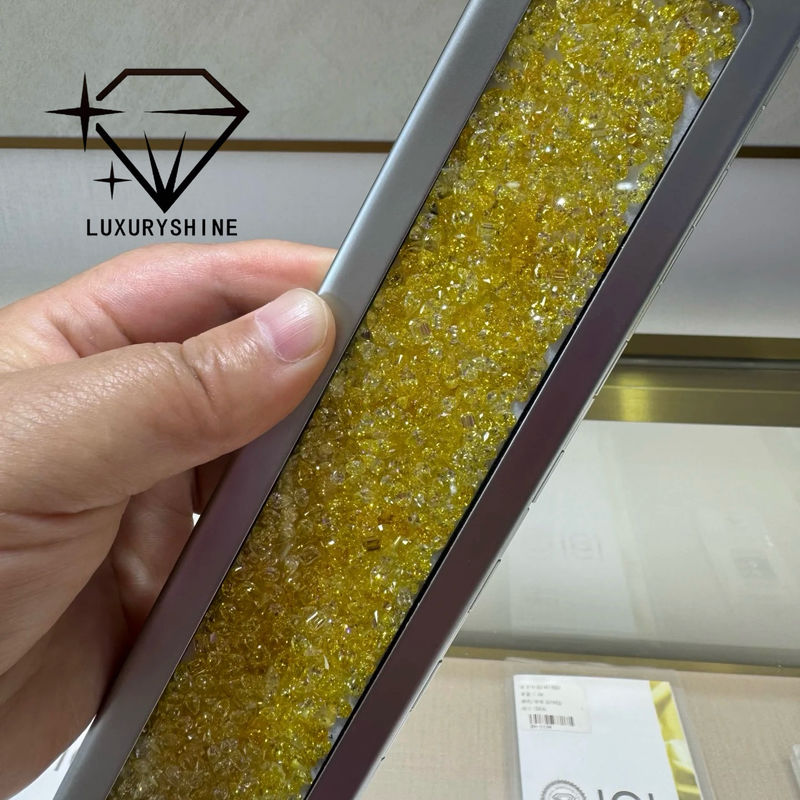 Jakość LuxuryShine VVS-VS Fancy Yellow/Light Yellow/Fancy Intense/Vivid Yellow Laboratory Grown Diamond 1CT 2CT 3CT 4CT 5CT Oval Excellent Cut With Certificate & Customized Jewelry fabryka