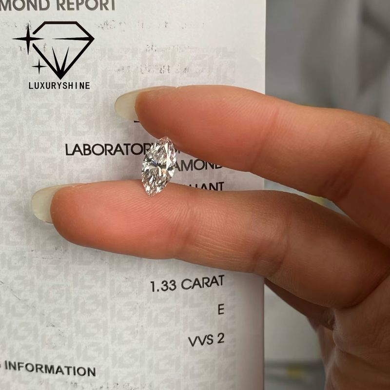 Jakość Markiza diamentowa wyhodowana w laboratorium VVS-VS D-F Kolor Certyfikowany IGI fabryka