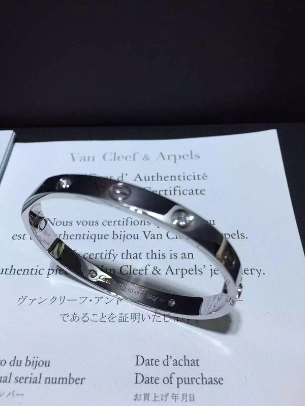 Jakość Marka Biżuteria Bransoletka Miłość 4 Diamenty Żółte Złoto Diamenty 18k Złoto fabryka
