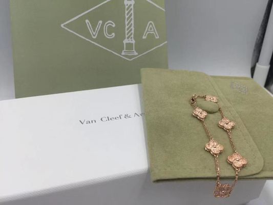 Jakość Van Cleef & Arpels Sweet Alhambra Bransoletka 6 Motywów Różowe Złoto fabryka