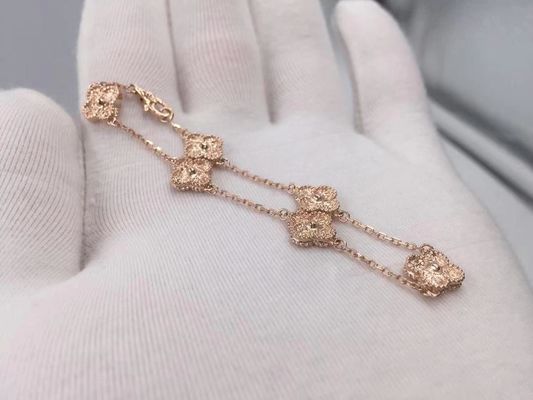 Jakość Van Cleef & Arpels Sweet Alhambra Bransoletka 6 Motywów Różowe Złoto fabryka