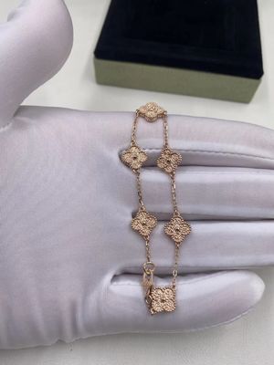 Jakość Van Cleef & Arpels Sweet Alhambra Bransoletka 6 Motywów Różowe Złoto fabryka