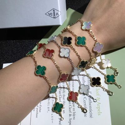 Jakość Spersonalizowane złote bransoletki w stylu vintage 18K Van Cleef & Arpels fabryka