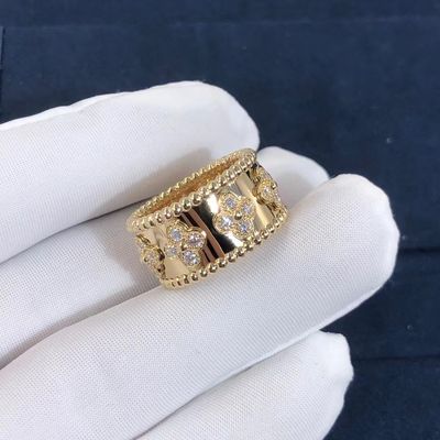Jakość Średni model VCA Van Cleef Perlee Clover Ring 18-karatowe złoto Wsparcie prywatnej personalizacji fabryka