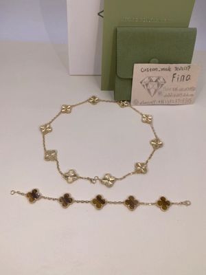 Jakość Bransoletka VCA Vintage Alhambra 5 motywów Bransoletka z 18-karatowego żółtego / różowego / białego złota fabryka