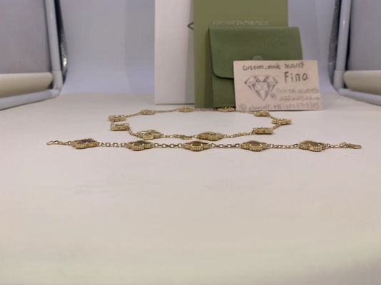 Jakość Bransoletka VCA Vintage Alhambra 5 motywów Bransoletka z 18-karatowego żółtego / różowego / białego złota fabryka