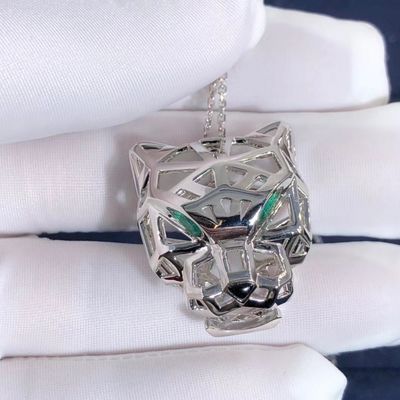 Jakość Naszyjnik Panthere z 18-karatowego białego złota Car Tier Onyx VS Diamonds Dostosowane fabryka