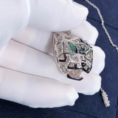 Jakość Naszyjnik Panthere z 18-karatowego białego złota Car Tier Onyx VS Diamonds Dostosowane fabryka
