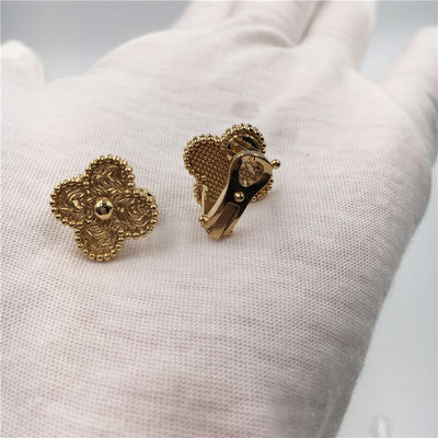 Jakość Kolczyki Van Cleef Vintage Alhambra, kolczyki Van Cleef Mini Alhambra z 18-karatowego żółtego złota fabryka