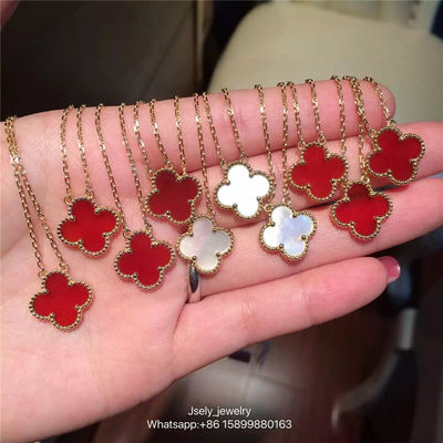 Jakość Vintage Van Cleef And Arpels Alhambra wisiorek z żółtego złota malachitowa perła tygrysie oko fabryka