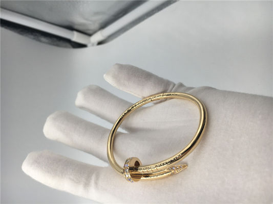 Jakość Biżuteria z żółtego 18-karatowego złota Bransoletka Juste Un Clou B6048617 z diamentami fabryka