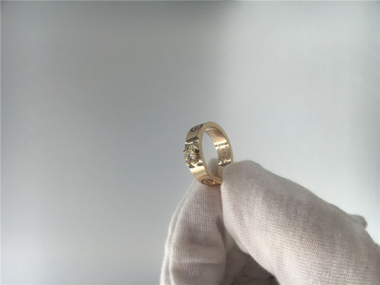 Jakość Brilliant - Pierścionek Love Solitaire z szlifem diamentowym 18K żółte złoto N4250100 fabryka