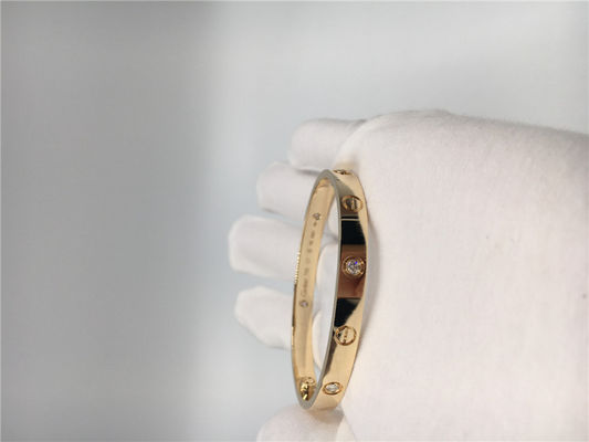 Jakość Bransoletka Miłość z 4 Diamentów 18K Żółte Złoto B6035917 fabryka