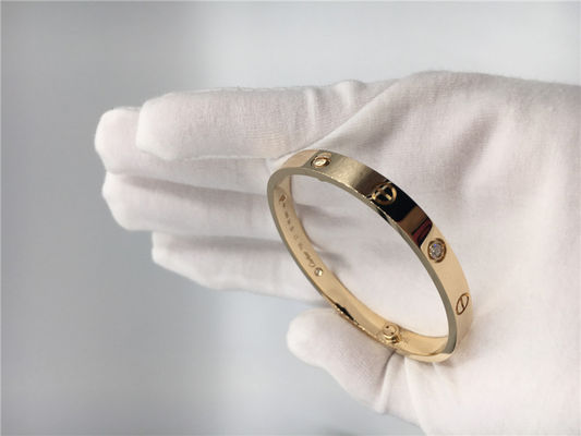 Jakość Bransoletka Miłość z 4 Diamentów 18K Żółte Złoto B6035917 fabryka
