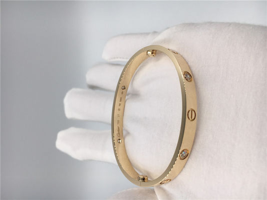 Jakość Bransoletka Miłość z 4 Diamentów 18K Żółte Złoto B6035917 fabryka