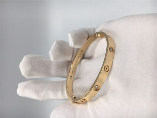 Jakość Bransoletka Miłość z 4 Diamentów 18K Żółte Złoto B6035917 fabryka