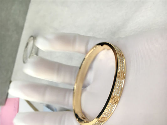 Jakość Diamond High End Custom Biżuteria Bransoletka Miłość 18K żółte złoto fabryka