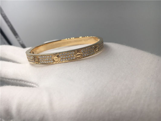 Jakość Diamond High End Custom Biżuteria Bransoletka Miłość 18K żółte złoto fabryka