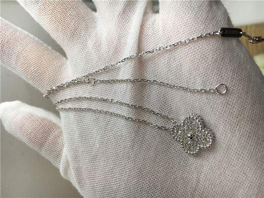 Jakość Okrągły diament 18K Złota biżuteria z wisiorkiem Vintage Alhambra VCARA46100 fabryka