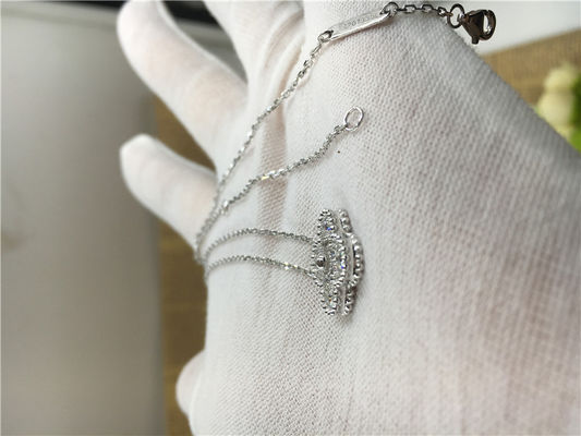 Jakość Okrągły diament 18K Złota biżuteria z wisiorkiem Vintage Alhambra VCARA46100 fabryka