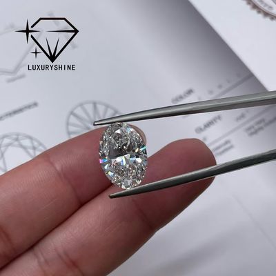 Jakość LuxuryShine 0.1-10CT VVS2 Lab Grown Diamond D-F Color White Oval Excellent Cut With IGI Certificate 3EX Cut Stones by LuxuryShine fabryka