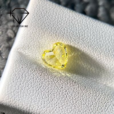 Jakość LuxuryShine VS1 Diament Hodowlany Fancy Yellow w Kształcie Serca 1CT 2CT 3CT 4CT 5CT Prawdziwe Diamenty z Certyfikatem IGI fabryka