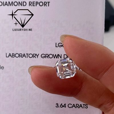 Jakość LuxuryShine VVS-VS 0.1-10CT Diament Asscher Shape Hodowany w Laboratorium D-F Kolor Biały z Certyfikatem IGI 3EX Cut Stones fabryka