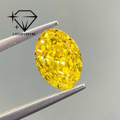 Jakość LuxuryShine VVS-VS Fancy Yellow/Light Yellow/Fancy Intense/Vivid Yellow Laboratory Grown Diamond 1CT 2CT 3CT 4CT 5CT Oval Excellent Cut With Certificate & Customized Jewelry fabryka