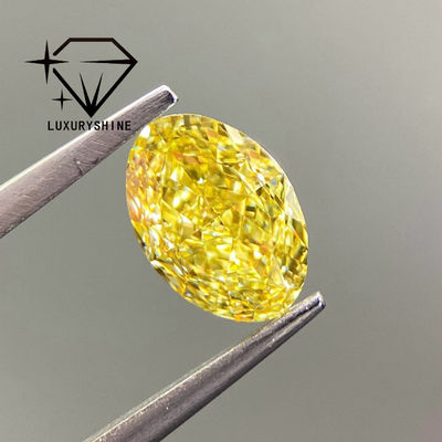 Jakość LuxuryShine VVS-VS Fancy Yellow/Light Yellow/Fancy Intense/Vivid Yellow Laboratory Grown Diamond 1CT 2CT 3CT 4CT 5CT Oval Excellent Cut With Certificate & Customized Jewelry fabryka