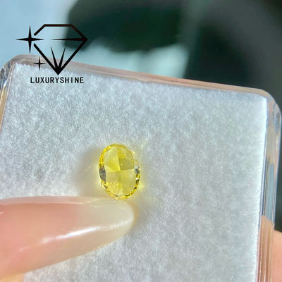 Jakość LuxuryShine VVS-VS Fancy Yellow/Light Yellow/Fancy Intense/Vivid Yellow Laboratory Grown Diamond 1CT 2CT 3CT 4CT 5CT Oval Excellent Cut With Certificate & Customized Jewelry fabryka