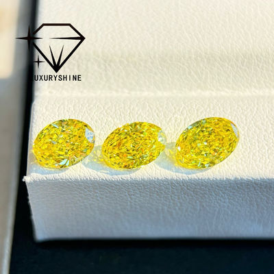Jakość LuxuryShine VVS-VS Fancy Yellow/Light Yellow/Fancy Intense/Vivid Yellow Laboratory Grown Diamond 1CT 2CT 3CT 4CT 5CT Oval Excellent Cut With Certificate & Customized Jewelry fabryka