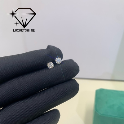 LuxuryShine Round Lab Grown Diamond Stud Ogrzebienia VVS2/VS1 Jasność 18K masywny złoto na zamówienie biżuteria z IGI Certyfikat modne kolczyki Walentynki prezent