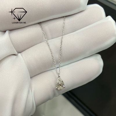 Luksusowy diamentowy naszyjnik z diamentem o czystości VS2 i pozłacanym 18-karatowym różowym złotem, spersonalizowana zawieszka High Jewelry