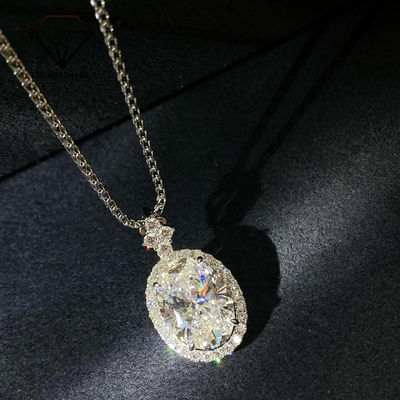 Jakość 18-karatowa złota owalna zawieszka z diamentem hodowlanym w laboratorium VVS1-VS1 0.3-3.0ct fabryka