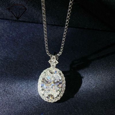 Jakość 18-karatowa złota owalna zawieszka z diamentem hodowlanym w laboratorium VVS1-VS1 0.3-3.0ct fabryka