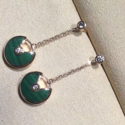 Jakość Kolczyki Amulette De Spersonalizowana złota biżuteria 18k żółte / różowe / białe złoto fabryka