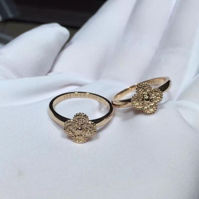 Jakość VCARO8DE00 Van Cleef And Arpels Biżuteria Sweet Alhambra Ring Rose / 18k Gold fabryka