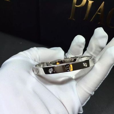 Jakość Marka Biżuteria Bransoletka Miłość 4 Diamenty Żółte Złoto Diamenty 18k Złoto fabryka