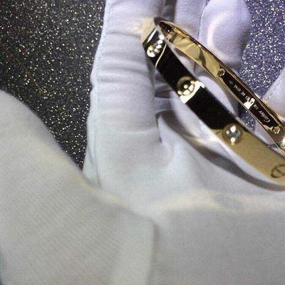 Jakość Marka Biżuteria Bransoletka Miłość 4 Diamenty Żółte Złoto Diamenty 18k Złoto fabryka