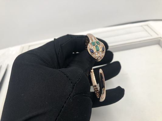 Jakość Luksusowa biżuteria Snakewomens Charm Bransoletki Dostosowane 18-karatowe różowe złoto z diamentami fabryka