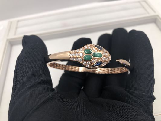 Jakość Luksusowa biżuteria Snakewomens Charm Bransoletki Dostosowane 18-karatowe różowe złoto z diamentami fabryka