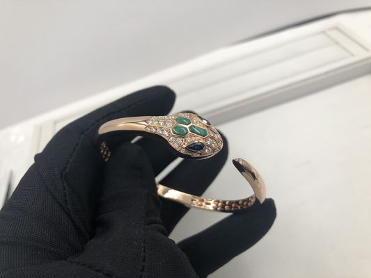 Jakość Luksusowa biżuteria Snakewomens Charm Bransoletki Dostosowane 18-karatowe różowe złoto z diamentami fabryka