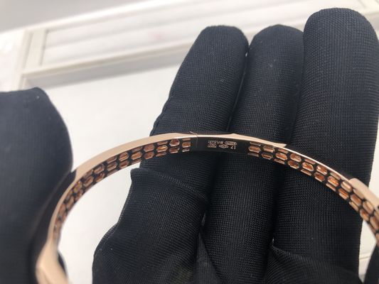 Jakość Luksusowa biżuteria Snakewomens Charm Bransoletki Dostosowane 18-karatowe różowe złoto z diamentami fabryka